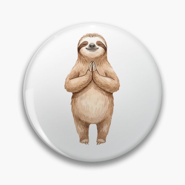 Item preview, Sloth Yoga Pose #08: Gentle Namaste Pose designed and sold by Quiet Joy Studio.