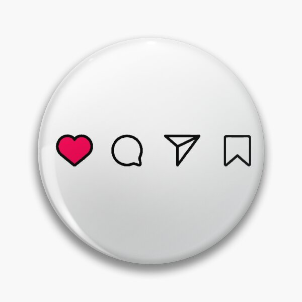 Item preview, Like Comment Share Save Instagram Social Network Icons designed and sold by AstronautMerch.