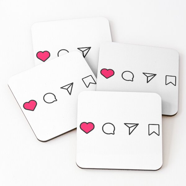 Item preview, Like Comment Share Save Instagram Social Network Icons designed and sold by AstronautMerch.