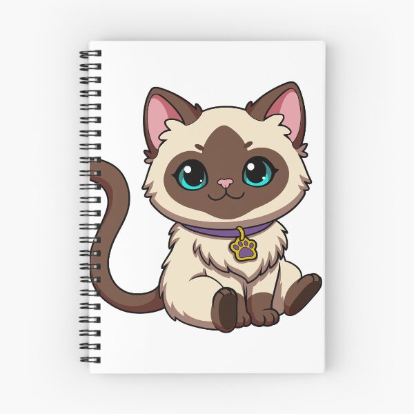 Item preview, Cute Siamese Cat Sitting Pretty Kawaii Chibi Kitten designed and sold by el.azraq.