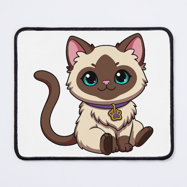 Item preview, Cute Siamese Cat Sitting Pretty Kawaii Chibi Kitten designed and sold by el.azraq.