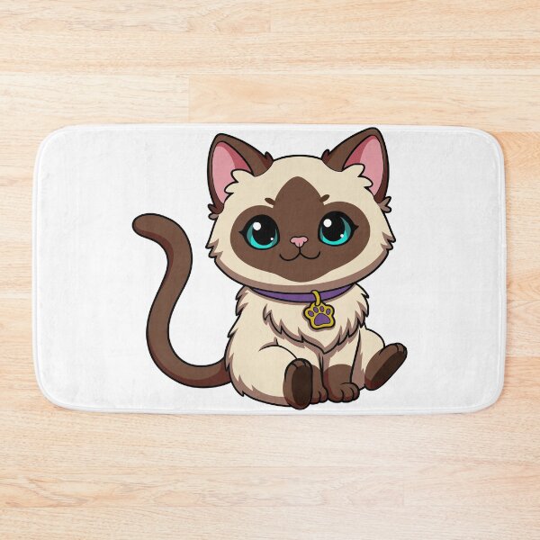 Item preview, Cute Siamese Cat Sitting Pretty Kawaii Chibi Kitten designed and sold by el.azraq.