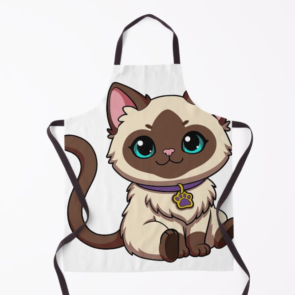 Item preview, Cute Siamese Cat Sitting Pretty Kawaii Chibi Kitten designed and sold by el.azraq.