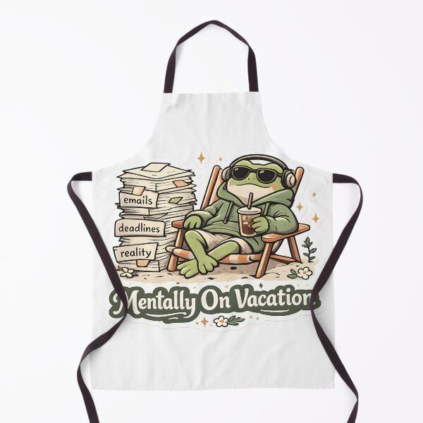 Item preview, Mentally On Vacation Funny Frog Introvert Aesthetic Cozy Burnout Humor designed and sold by StickyGuys.