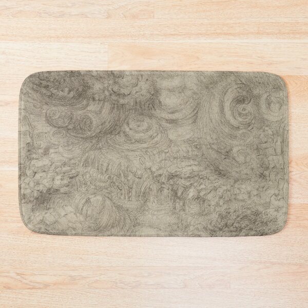 Item preview, A Deluge by Leonardo da Vinci Renaissance Storm Drawing Art Print designed and sold by artofuniverse.