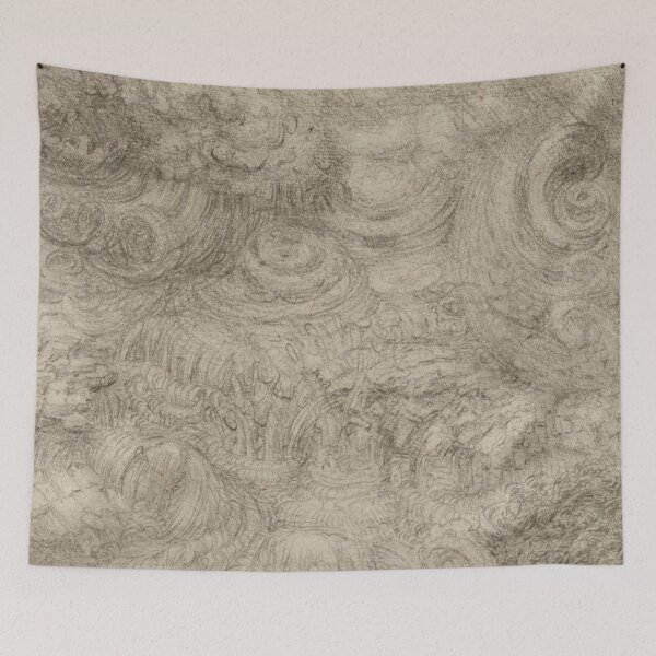 Item preview, A Deluge by Leonardo da Vinci Renaissance Storm Drawing Art Print designed and sold by artofuniverse.