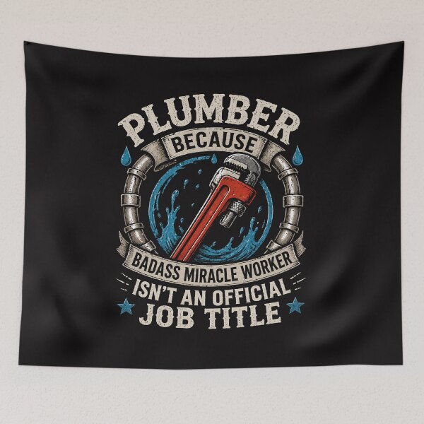 Item preview, Funny Plumber Badass Miracle Worker Retro Design designed and sold by AdrianRusetelu.