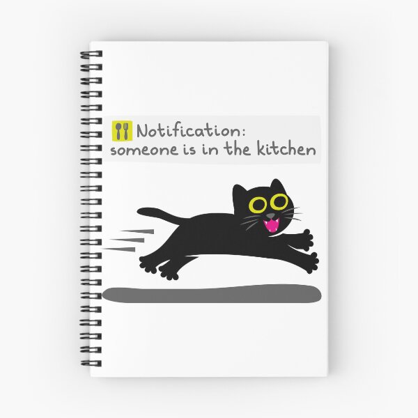 Item preview, Notification: Someone Is in the Kitchen - Funny Hungry Cat Alert designed and sold by fishdesigns.