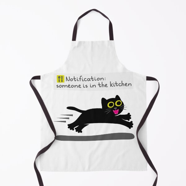 Item preview, Notification: Someone Is in the Kitchen - Funny Hungry Cat Alert designed and sold by fishdesigns.