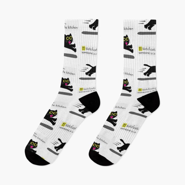 Item preview, Notification: Someone Is in the Kitchen - Funny Hungry Cat Alert designed and sold by fishdesigns.