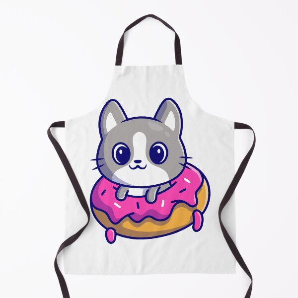 Item preview, Cute Kawaii Cat in Pink Glazed Donut designed and sold by shalbmv.