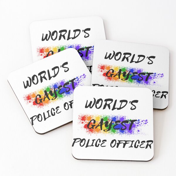 Item preview, World's Gayest Police Officer designed and sold by LuckyKermit.