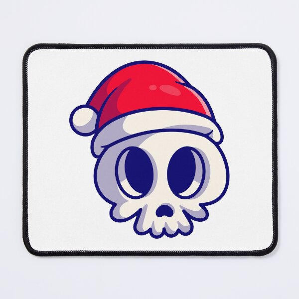 Item preview, Cutesy Christmas Skull wearing Santa Hat designed and sold by shalbmv.