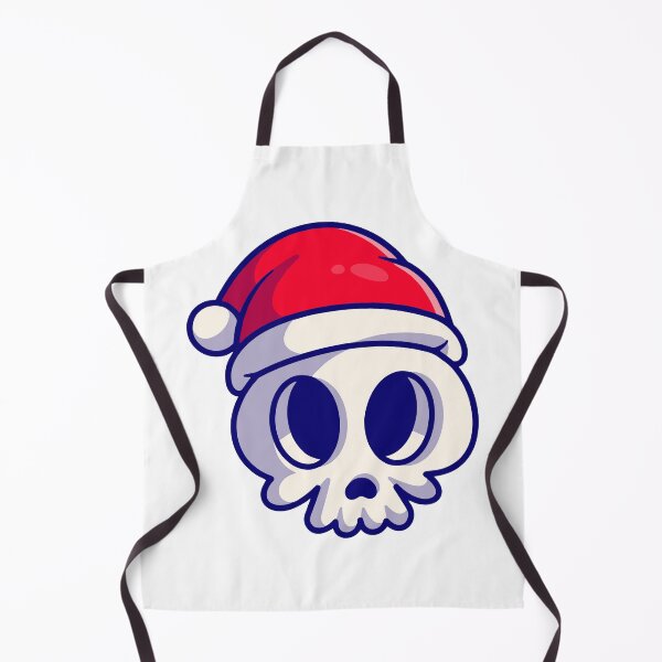 Item preview, Cutesy Christmas Skull wearing Santa Hat designed and sold by shalbmv.