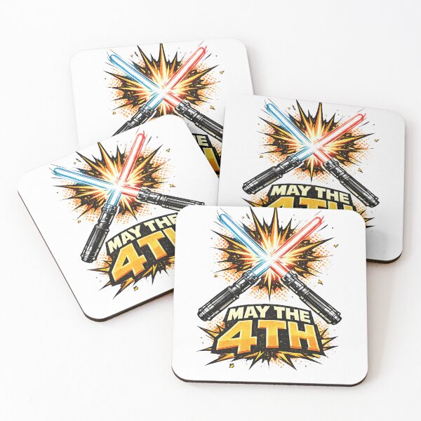 Item preview, May The Fourth Be With You Epic Space Sword Battle Comic Art designed and sold by LumePrint.