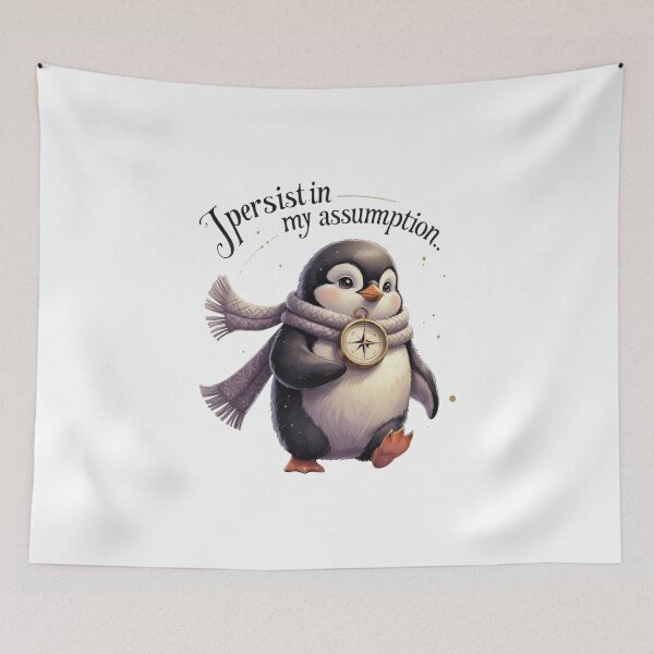 Item preview, Persist In My Assumption Cute Penguin Woodland Nursery Decor designed and sold by AQUILAKREO.
