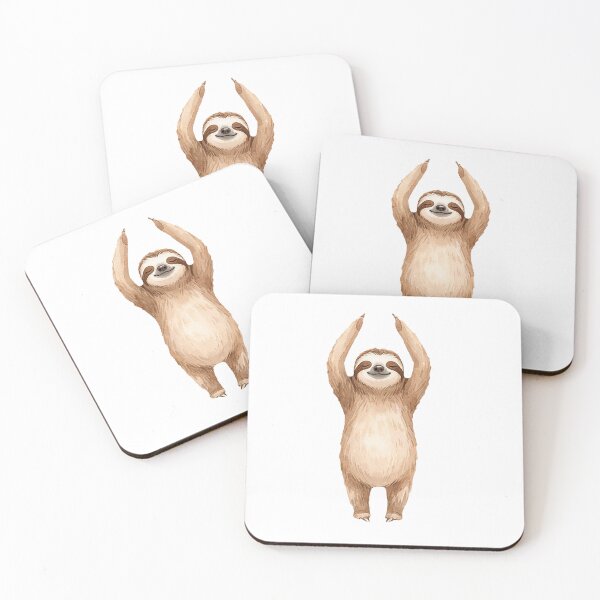 Item preview, Sloth Yoga Pose #07: Joyful Morning Stretch designed and sold by Quiet Joy Studio.