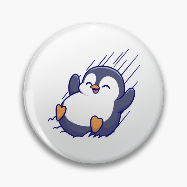 Item preview, Happy Chubby Penguin Sliding on Ice designed and sold by shalbmv.
