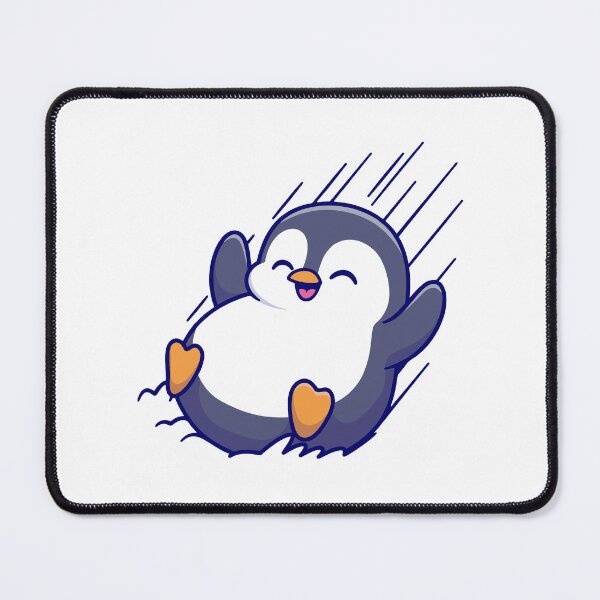 Item preview, Happy Chubby Penguin Sliding on Ice designed and sold by shalbmv.