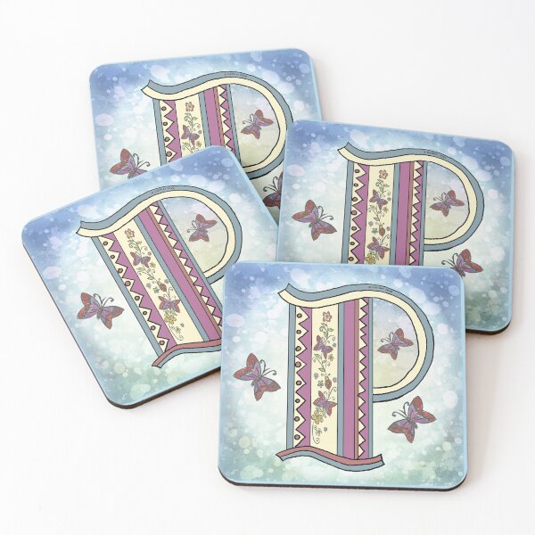 Item preview, Floral letter P Monogram designed and sold by artmuvz.