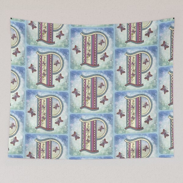 Item preview, Floral letter P Monogram designed and sold by artmuvz.