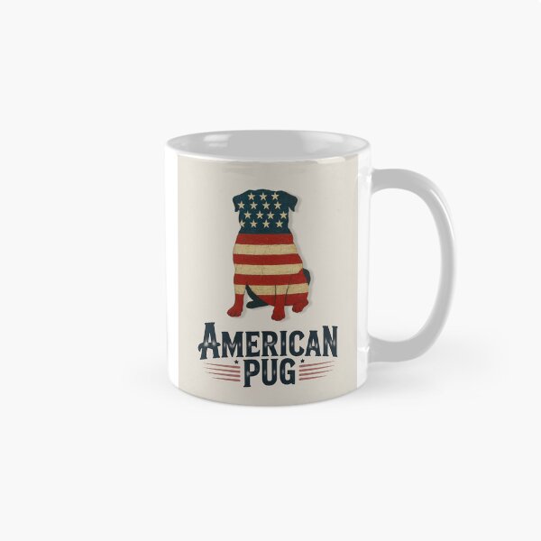Artikelvorschau, T-Shirt mit Mops-Motiv und patriotischem Motiv der amerikanischen Flagge – Handyhülle entworfen und verkauft von candiscamera.