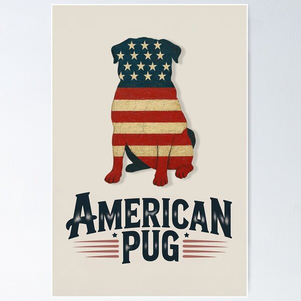 Item preview, Pug Dog Patriotic American Flag T-shirt Phone Case designed and sold by candiscamera.