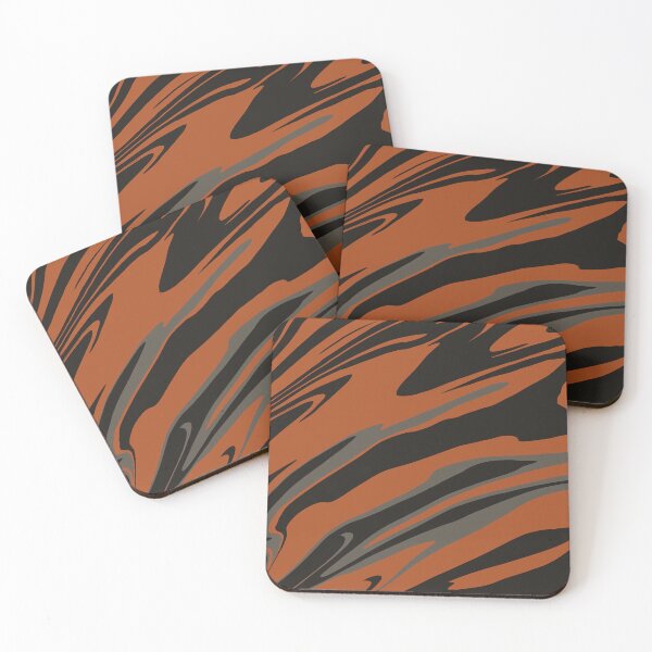 Item preview, Terracotta Fluid Abstract - Burnt Orange & Slate designed and sold by CaramelCo.