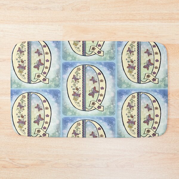 Item preview, Floral letter Q Monogram designed and sold by artmuvz.