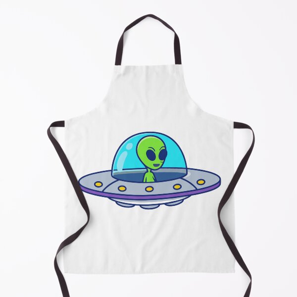 Item preview, Cute Green Alien Flying a Spaceship UFO designed and sold by shalbmv.