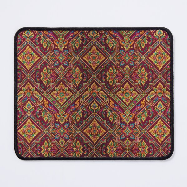 Item preview, Traditional Thai Silk Fabric Pattern with Phum Khao Bin Motif designed and sold by warayut.