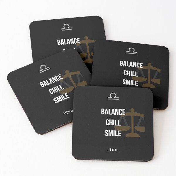 Item preview, Libra Zodiac Balance Chill Smile Black Design designed and sold by Milena018.
