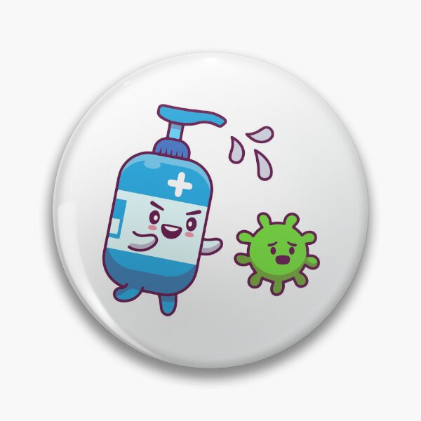 Item preview, Hand Sanitizer Fighting Green Virus Cartoon designed and sold by shalbmv.