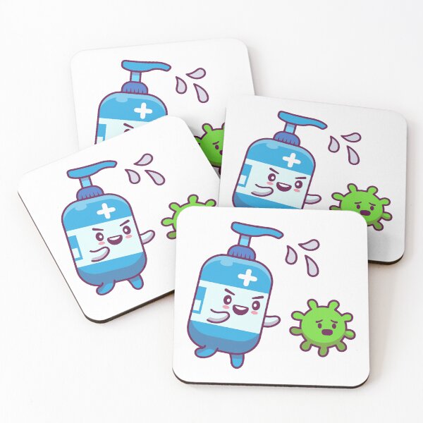 Item preview, Hand Sanitizer Fighting Green Virus Cartoon designed and sold by shalbmv.