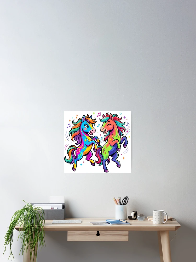 Thumbnail 2 of 3, Poster, Fun horse designed and sold by PP&RAINBOW SHOP.