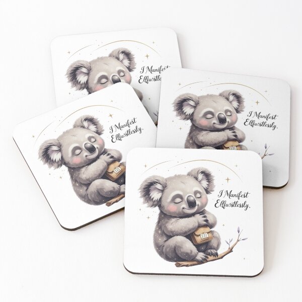 Item preview, I Manifest Effortlessly 222 Cute Koala Woodland Nursery Art designed and sold by AQUILAKREO.