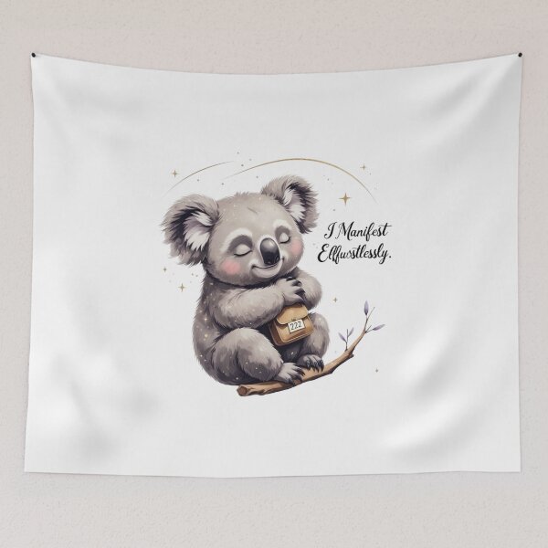 Item preview, I Manifest Effortlessly 222 Cute Koala Woodland Nursery Art designed and sold by AQUILAKREO.