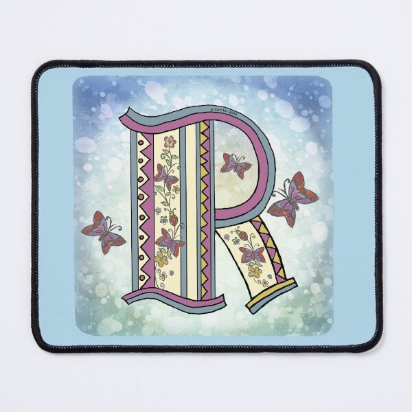 Item preview, Floral letter R Monogram designed and sold by artmuvz.