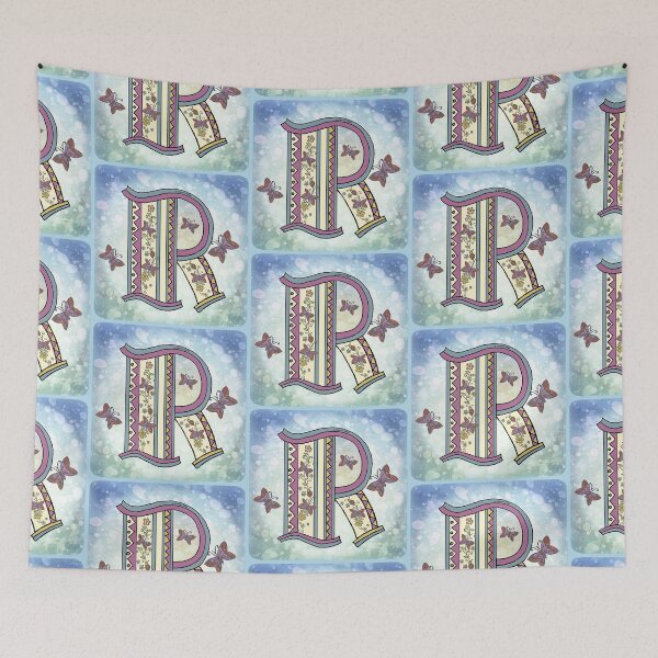Item preview, Floral letter R Monogram designed and sold by artmuvz.