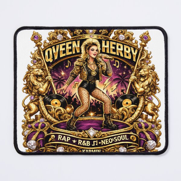 Item preview, Royal Queen Rap Singer Gold Crown Streetwear Design designed and sold by artistezone.