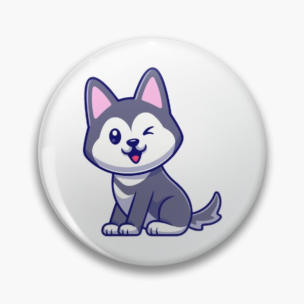 Item preview, Cute Kawaii Winking Husky Dog Puppy designed and sold by shalbmv.