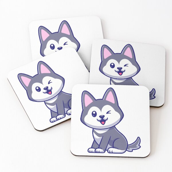 Item preview, Cute Kawaii Winking Husky Dog Puppy designed and sold by shalbmv.