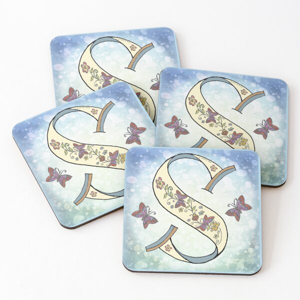 Item preview, Floral letter S Monogram designed and sold by artmuvz.