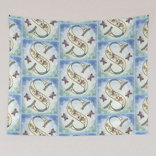 Item preview, Floral letter S Monogram designed and sold by artmuvz.
