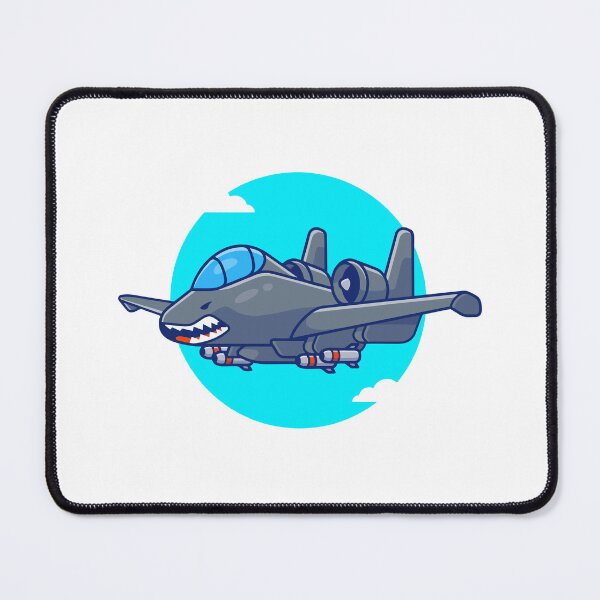 Item preview, A-10 Warthog Fighter Jet Shark Mouth Cartoon designed and sold by shalbmv.