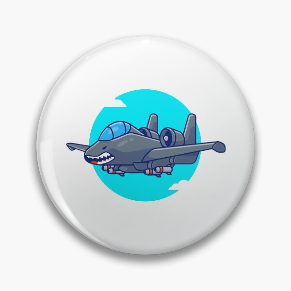 Item preview, A-10 Warthog Fighter Jet Shark Mouth Cartoon designed and sold by shalbmv.