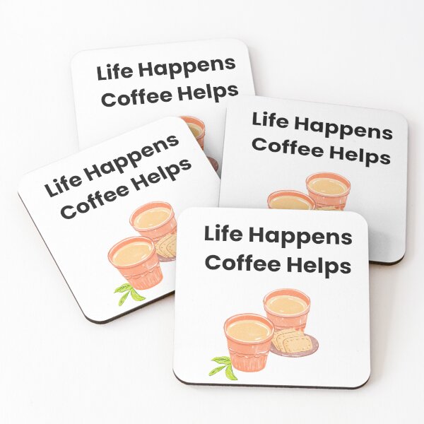 Item preview, ​Life Happens Coffee Helps - Cozy Tea and Biscuits designed and sold by PeplumiArt.