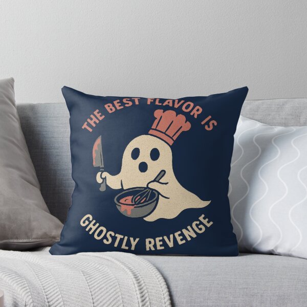 Item preview, Funny Ghost Chef The Best Flavor Is Ghostly Revenge Dark Humor Halloween T-Shirt designed and sold by Negisandeep studio.
