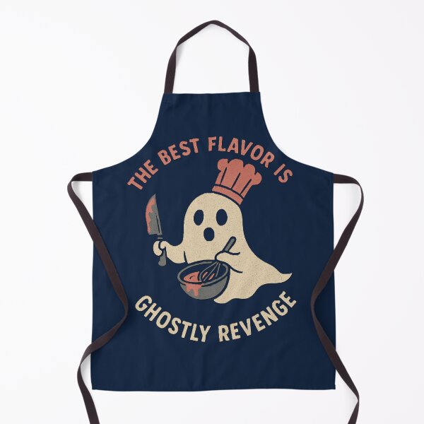 Item preview, Funny Ghost Chef The Best Flavor Is Ghostly Revenge Dark Humor Halloween T-Shirt designed and sold by Negisandeep studio.