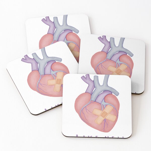 Item preview, Like New — Anatomical Heart With Bandaid Illustration (Dark Background) designed and sold by Reverber.arting.